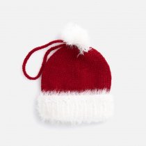 Подвеска на елку Вьюжка, шапочка, красная