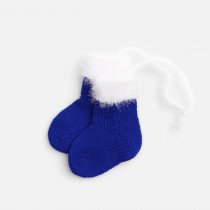 Подвеска на елку Вьюжка, носочки, синие