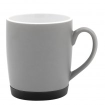 Кружка Make Me To Go, серая с фиолетовым