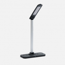 Настольная лампа с беспроводной зарядкой Power Light, черная Настольная лампа с беспроводной зарядкой Power Light, черная