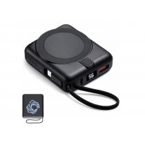 Магнитный беспроводной внешний аккумулятор c подсветкой лого Энчант, 10000 мАч