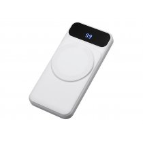 Магнитный беспроводной внешний аккумулятор со встроенными кабелями Мэни, 10000 мАч