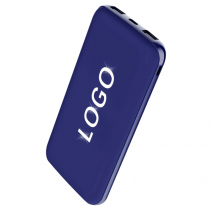 Внешний аккумулятор Kugo 10000 mAh с подсветкой гравировки, синий