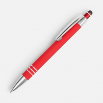 Ручка шариковая Sansen Soft Touch со стилусом, фиолетовая