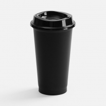 Стакан с крышкой Color Cap, ver.2, красный