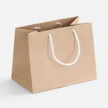 Пакет бумажный Stor, неокрашенный с черными ручками