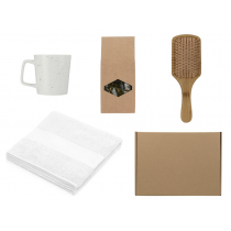 Подарочный набор для ванны с полотенцем, расческой и кружкой