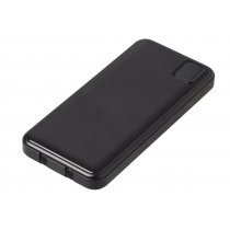 Внешний аккумулятор со встроенными кабелями Фрэйм Квик, быстрая зарядка, 10000 мАч, черный