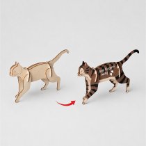Деревянный 3d пазл Котик