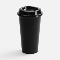 Стакан с крышкой Color Cap, ver.2, красный