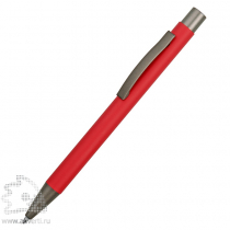 Ручка металлическая soft touch шариковая Tender, серебристая