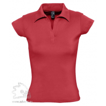 Рубашка поло без пуговиц «Pretty 220», женская, красная