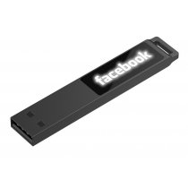 Флешка markBright Black с зеленой подсветкой