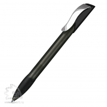Шариковая ручка Hattrix Clear + Softgrip + Metal clip, черная
