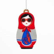Ёлочная игрушка Матрёшка с узорами