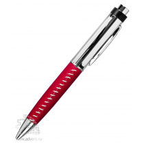 Флешка-ручка с кожаной вставкой, красная