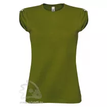 Футболка Too Chic/women, женская, стильная зеленая Футболка Too Chic/women, женская, стильная зеленая