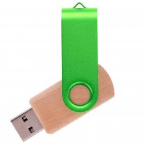 Флешка TWIST WOOD COLOR, светлая с чёрным Флешка TWIST WOOD COLOR, светлая с чёрным