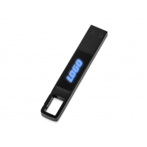 USB 2.0- флешка на 32 Гб c подсветкой логотипа Hook LED, красная подсветка