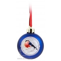 Елочный шар-шкатулка с падающим снегом и местом для стикера