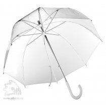 Зонт-трость прозрачный, полуавтомат, 