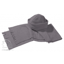 Комплект Stan Duet: шапка и шарф, тёмно-серый