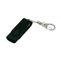 USB-флешка промо с поворотным механизмом и однотонным металлическим клипом USB-флешка промо с поворотным механизмом и однотонным металлическим клипом