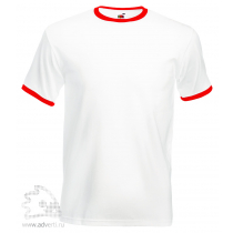 Футболка Ringer T, мужская, белая с красным Футболка Ringer T, мужская, белая с красным