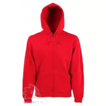 Толстовка Zip Through Hooded Sweat, мужская, Fruit of the Loom, США, красная