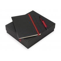 Подарочный набор Jacque с ручкой-подставкой и блокнотом А5, красный