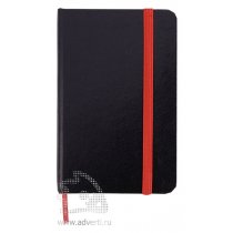 Блокнот А6 Имлес, черный с красным