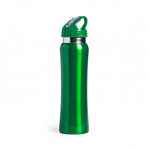 Бутылка для воды SMALY с трубочкой, зеленая