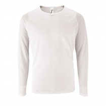 Футболка с длинным рукавом SPORTY LSL MEN, белая Футболка с длинным рукавом SPORTY LSL MEN, белая