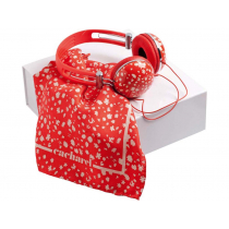 Набор: дизайнерские наушники, платок шелковый