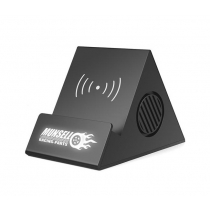 Bluetooth колонка-подставка 3Вт с беспроводным зарядным устройством и подсветкой логотипа Bluetooth колонка-подставка 3Вт с беспроводным зарядным устройством и подсветкой логотипа