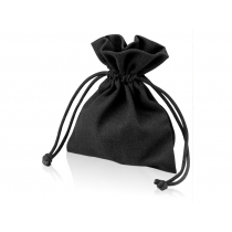 Мешочек подарочный, маленький, льняной, чёрный