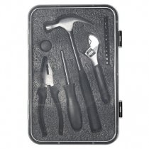 Набор инструментов Tools Baltimore черный 6 в 1 в пластиковом футляре