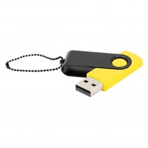 Флешка Designer To Go 2.0 USB, 16Gb, желтая с зеленым