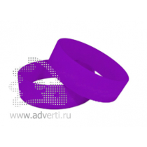 Силиконовый браслет, широкий, темно-фиолетовый