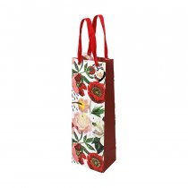Пакет подарочный под бутылку PREMIUM FLORA.ПИОНЫ