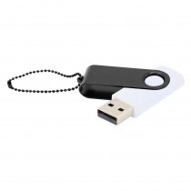 Флешка Designer To Go 2.0 USB, 16Gb, белая с голубым