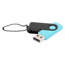 Флешка Designer To Go 2.0 USB, 16Gb, бирюзовая с белым