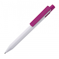 Ручка шариковая Zen, белая с розовым