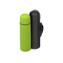 Термос Ямал Soft Touch с чехлом, ярко-зеленый