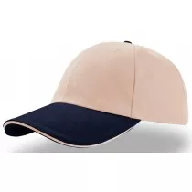 Бейсболка Liberty Sandwich Color, бежевая с темно-синим Бейсболка Liberty Sandwich Color, бежевая с темно-синим