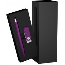 Набор ручка с покрытием soft touch, фиолетовый