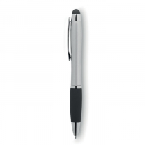 Шариковая ручка-стилус RIOLIGHT с подсветкой, серебристая