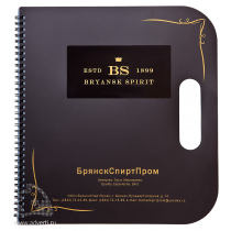 Блокнот-календарь на пружине с вырубной ручкой, с держателем под визитку и CD Блокнот-календарь на пружине с вырубной ручкой, с держателем под визитку и CD