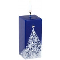 Свеча ручной работы «Зимний лес», параллелепипед