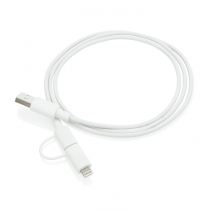 Кабель «2 в 1» с лицензированным MFi разъемом Apple Lightning Кабель «2 в 1» с лицензированным MFi разъемом Apple Lightning